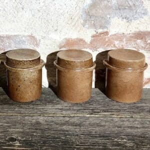 lot de 3 pots grès avec couvercles