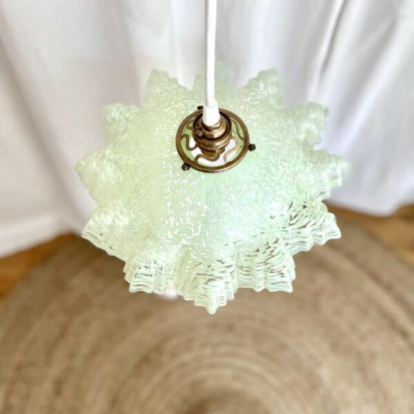 suspension vintage verre de clichy