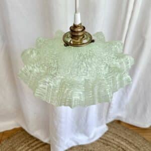 suspension vintage verre de clichy