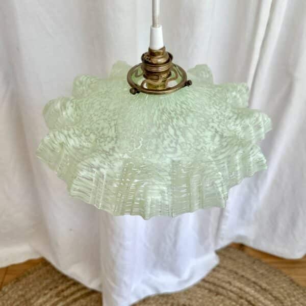 suspension vintage verre de clichy