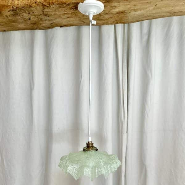 suspension vintage verre de clichy