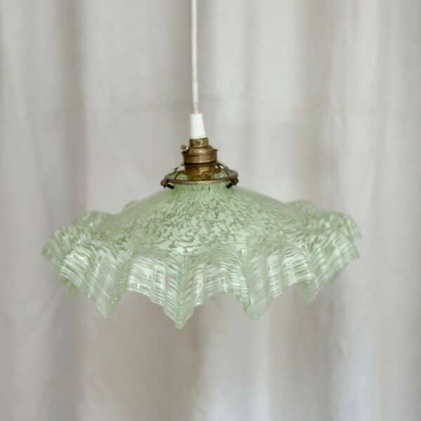 suspension vintage verre de clichy