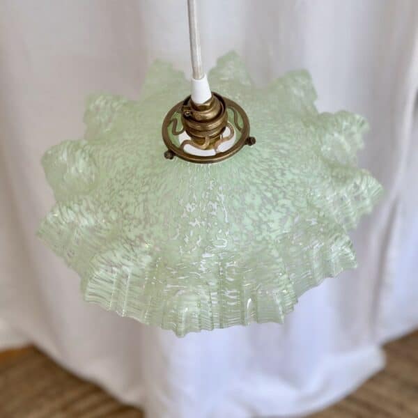 suspension vintage verre de clichy